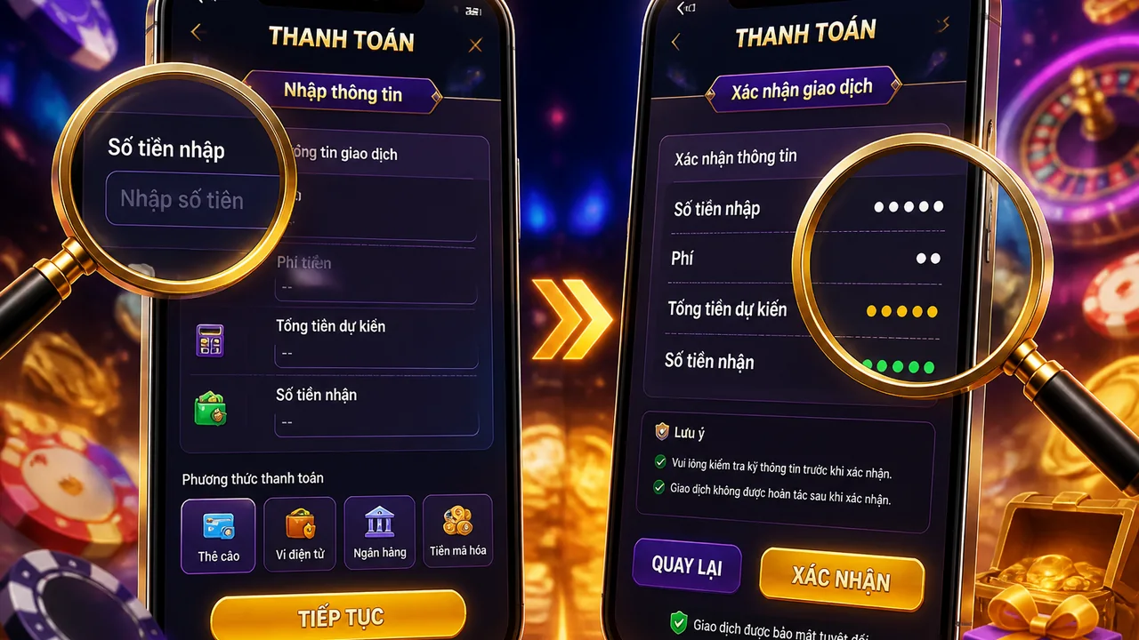 Đọc đúng bảng tiền trên màn hình nhỏ: phân biệt số tiền và phí khi thanh toán au88 mobile