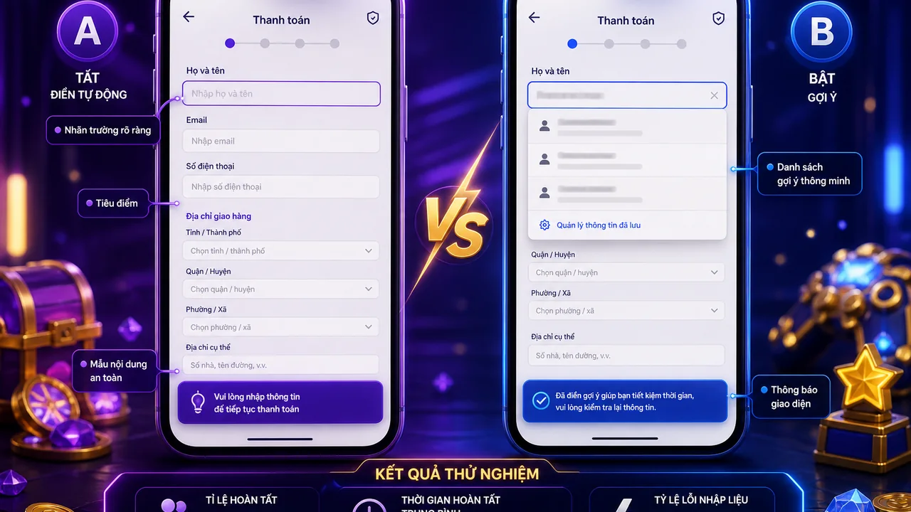 Kiểm tra biểu mẫu trên điện thoại: đánh giá điền tự động biểu mẫu thanh toán au88 mobile